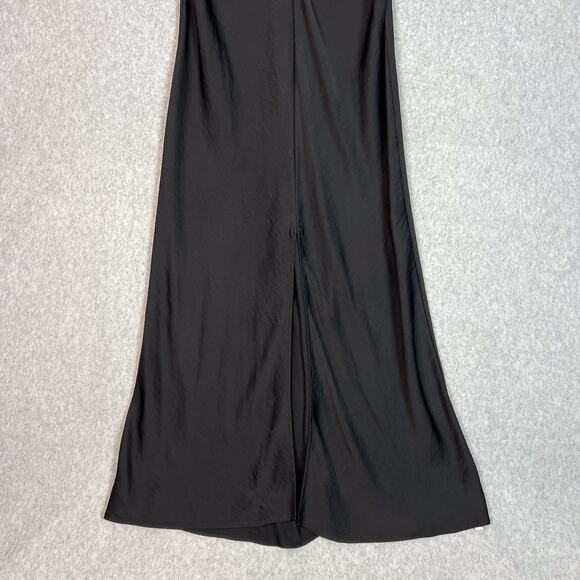 Free People Intimately Black Smoke & Mirrors Maxi Slip Dress Size Large - Picture 4 of 9